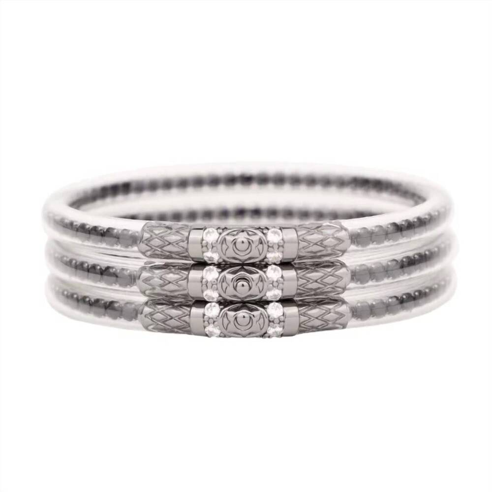 NEW BUDHAGIRL women's three queens bracelet in black spinel